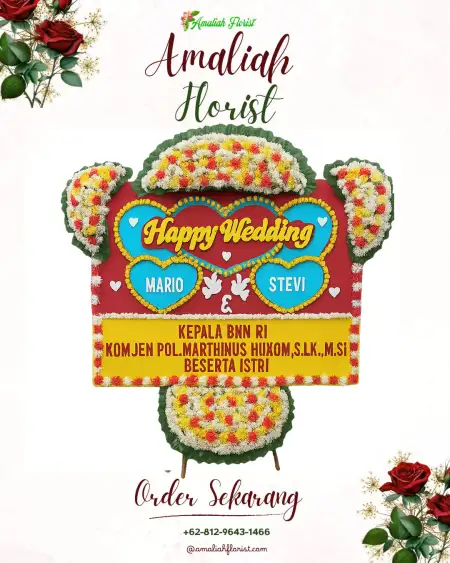 Papan Bunga Pernikahan Kompa